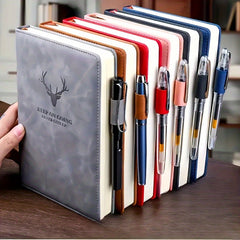 A5 Soft Cover Notebook 120 Sheets Elastic Pen Holder Multiple Options