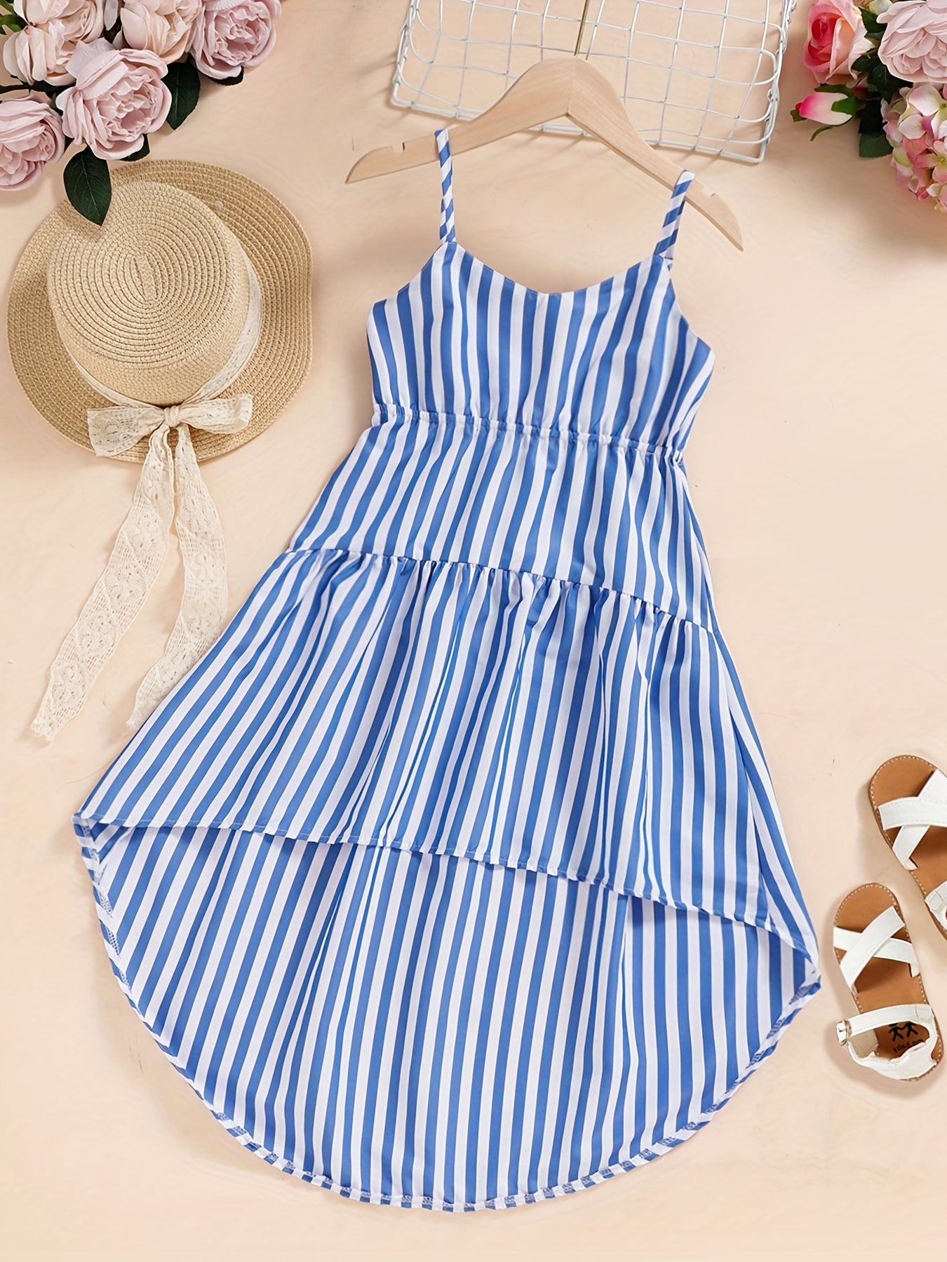 Striped Sleeveless Dresses for Mom and Daughter