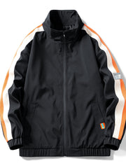 Men's High Neck Zip Up Jacket Coat For Spring Fall