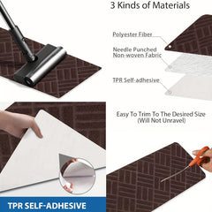 Non Slip Stairs Carpet Tape For Hardwood Floors Soft Peel And Stick Brown