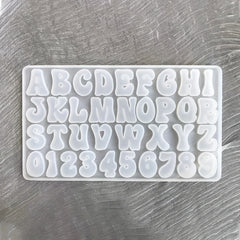 Alphanumeric Pendant Silicone Mold Arabic Numeric Alphabet Resin Molds