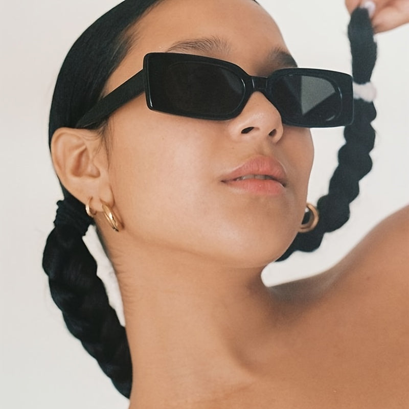 Tortoiseshell Vintage Sunglasses For Women 90s Square Glasses
