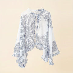 Chiffon Sunshade Shawl Lace Up Cape