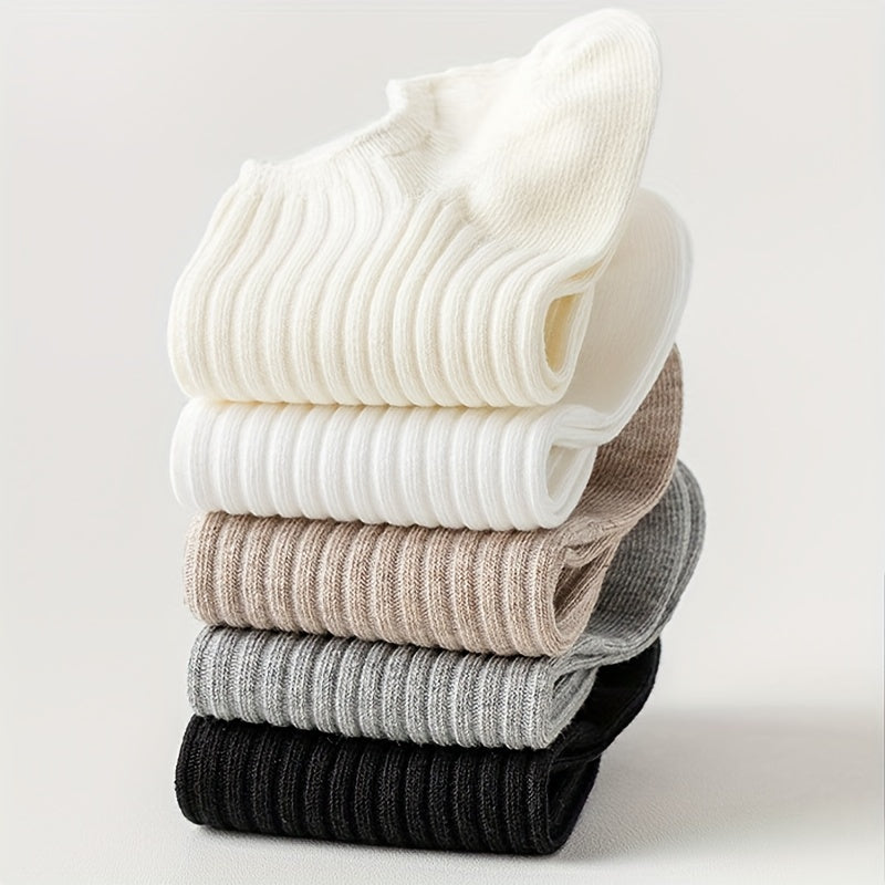 5 Pairs Soft Lightweight Ankle Socks Women's Stockings & Hosiery