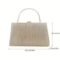 Evening Frame Clutch Bag Solid Handbag With Buckle For Party