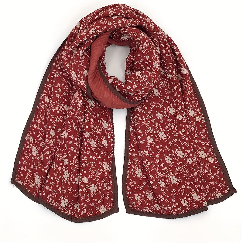 Vintage Flower Print Finale Scarf Double sided Thickened Shawl Scarves