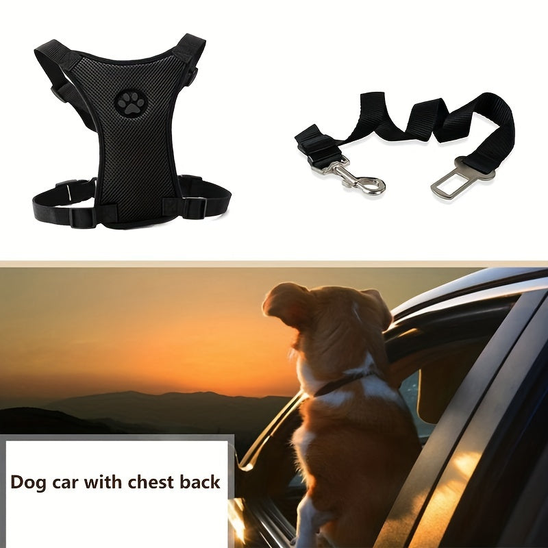 Functional Breathable Dog Harness for Safe Car Travel