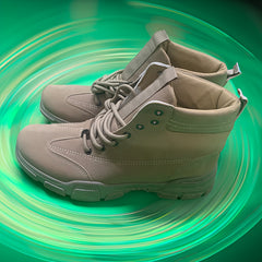 Men's High Top Solid Boots Comfy Non Slip Durable Lace Up Shoes