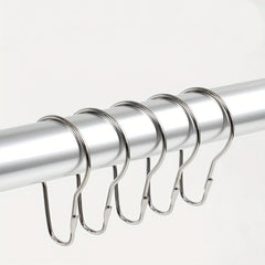 20PCS Metal Shower Curtain Rings Reusable Hangers