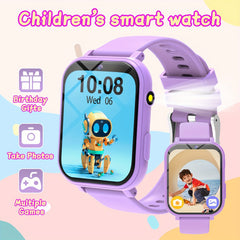 Kids Game Smartwatch for Teens Step Counter Front Camera Flashlight