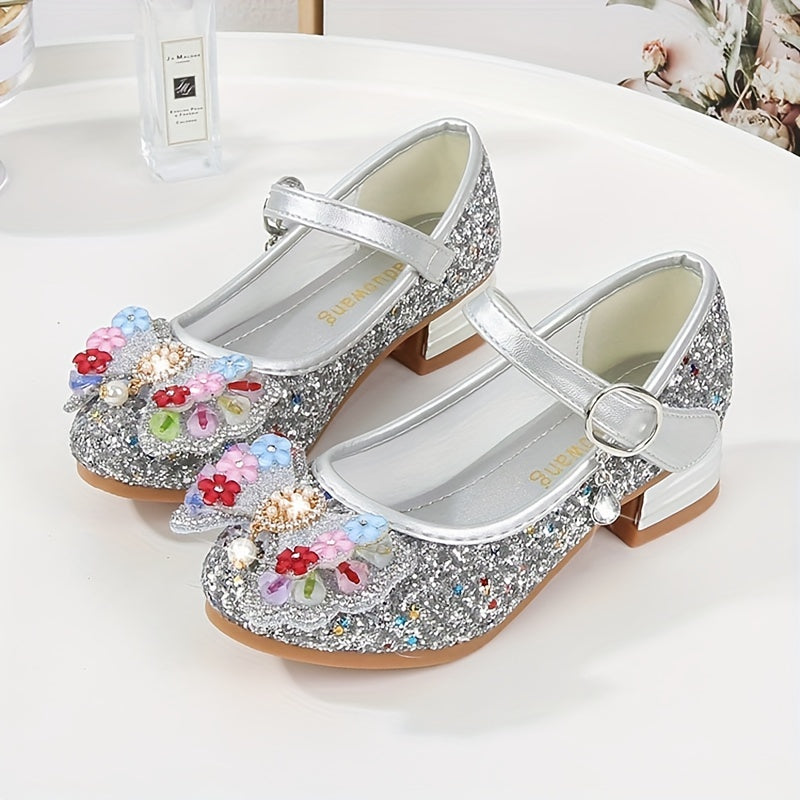 Girls' Cartoon Ballet Shoes With Bow Tie Lightweight Princess Sandals