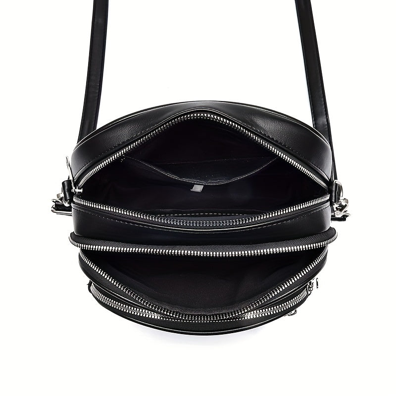 Small PU Leather Crossbody Bag Square Shoulder Bag
