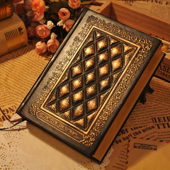 Vintage PU Leather Gospel Book Relief Bible Journal Antique Travel