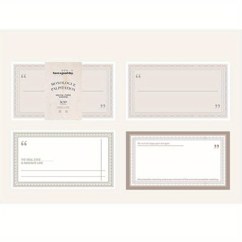 Tearable Non Sticky Note Paper 30 Sheets Per Book