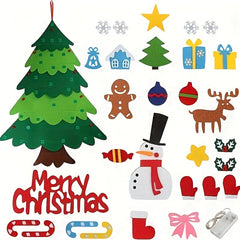 Felt Christmas Tree with LED String Lighting for Xmas Decor