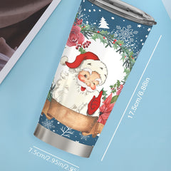 590ml Christmas Stainless Steel Vacuum Cup Santa Claus Insulation Bottle