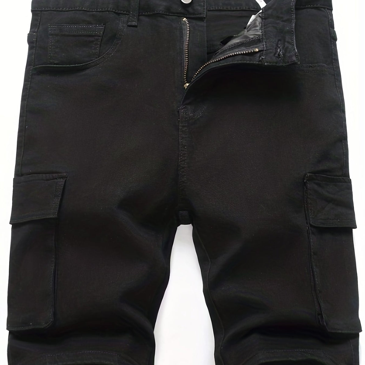 Men's Stretch Denim Shorts Casual Outdoor Summer Cargo Pocket