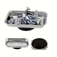 Stainless Steel Magnetic Tray Tool Parts Storage for Screws Sockets Bolts Pins