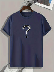 Men's Mark Pattern Print Comfy Sports T-shirt