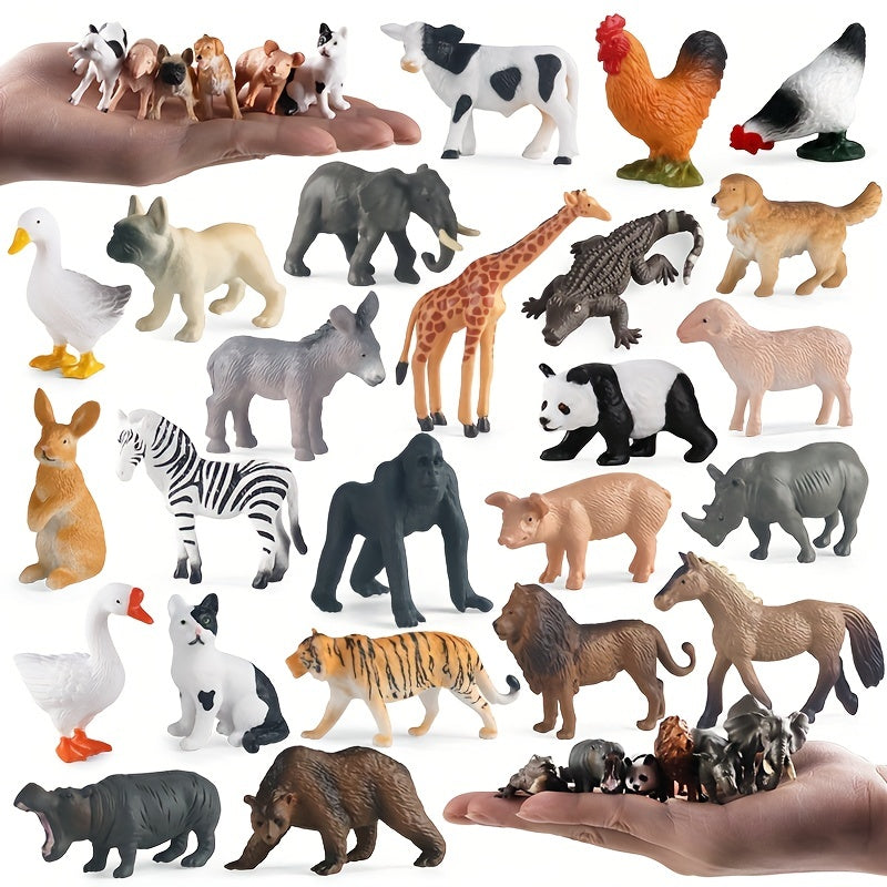 Farm Wild Animal Figures Set Lion Tiger Shark Dog & Ocean Models