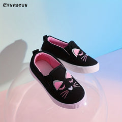 Girls' Canvas Slip-on Loafers for Autumn