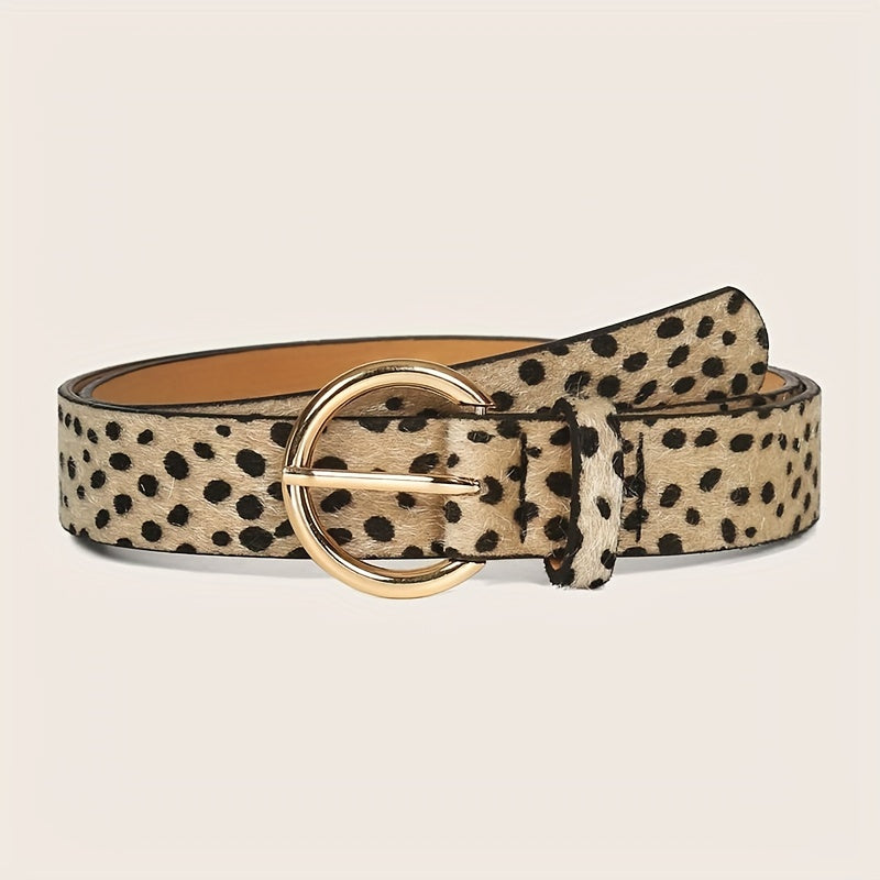  Wide Belt Light Leopard Print Vintage Coat Girdle