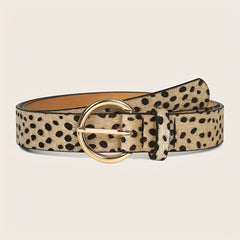  Wide Belt Light Leopard Print Vintage Coat Girdle
