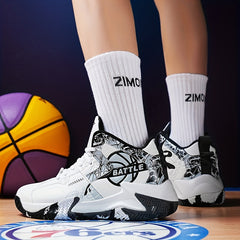 Men's High Top Basketball Shoes Soft Sole Shock Absorption