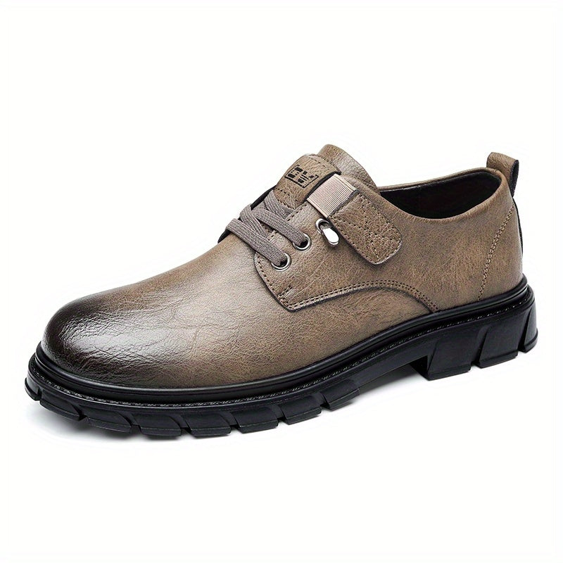 Men's Round Toe Derby Lace-Up Dress Shoes for Office Business