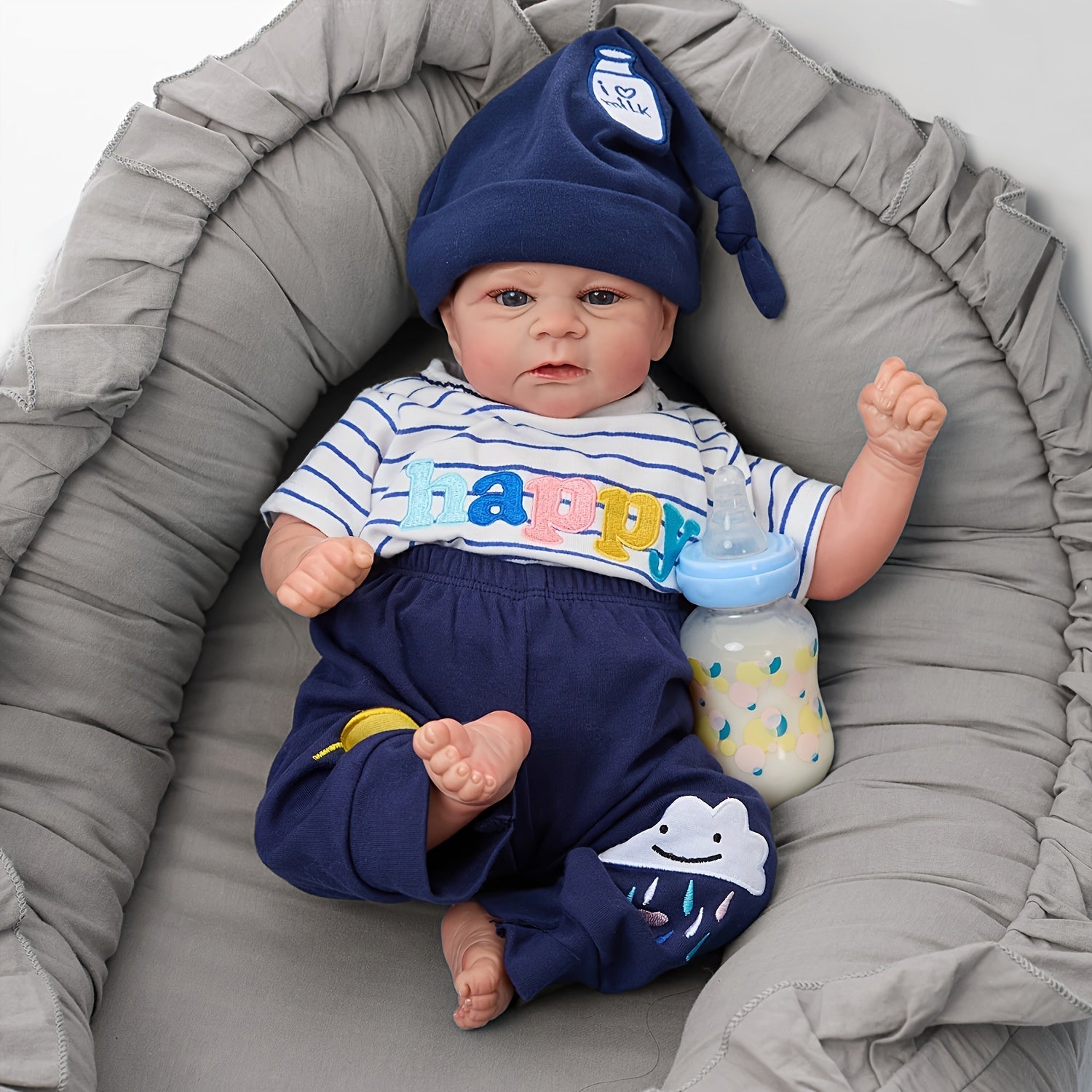 Reborn Youngsters Doll Soft Cloth Body Realistic Expressions