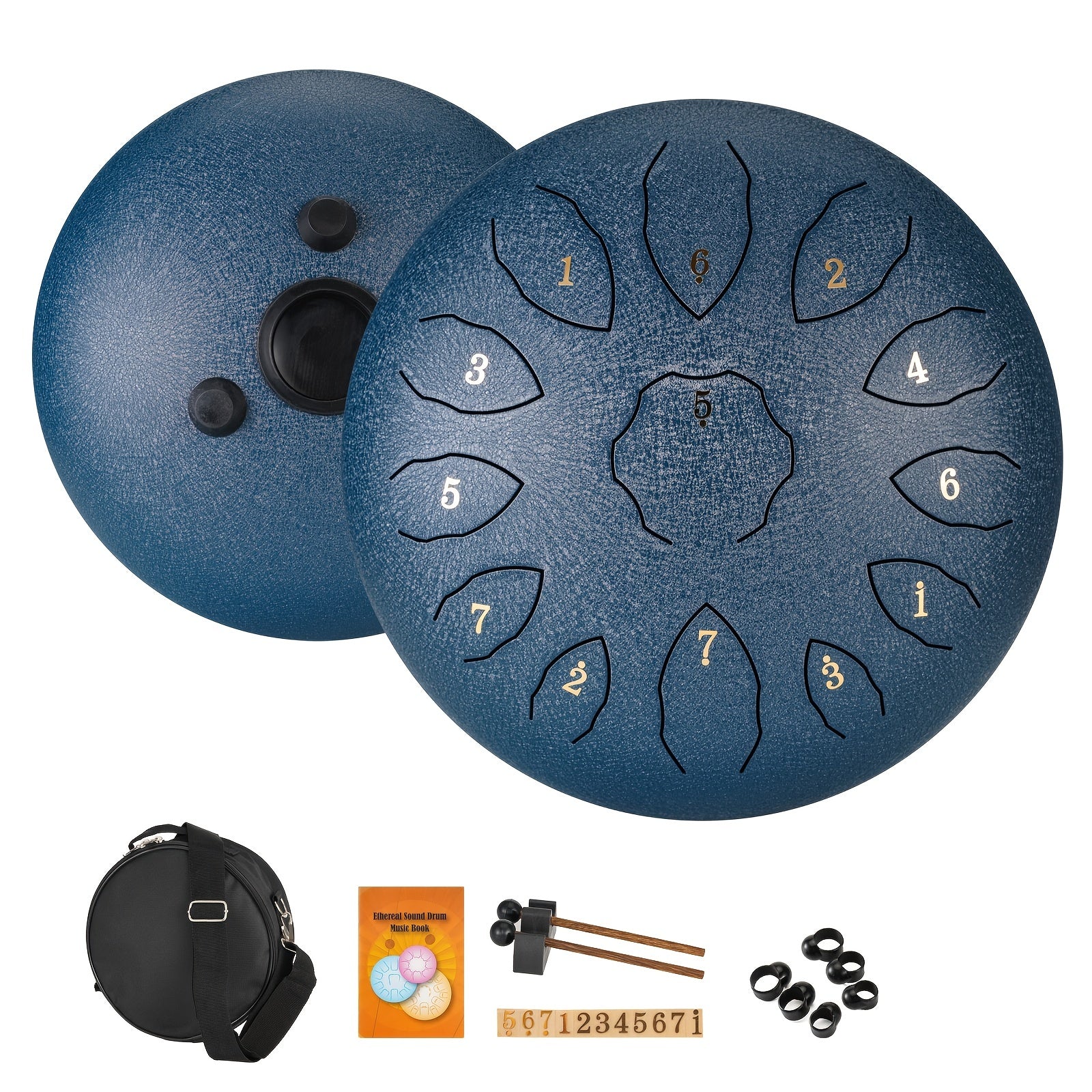 Steel Tongue Drum 13 Note C Key Hanplate Percussion Instrument with Drum Mallets
