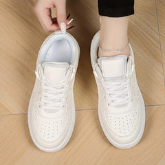 Women's Faux Leather Skate Shoes Lightweight & Versatile Sneakers