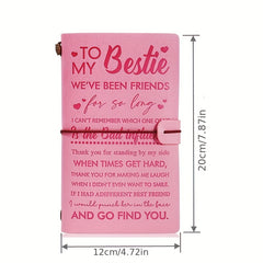 Pink Travel Guide Notebook for Friends and Sisters