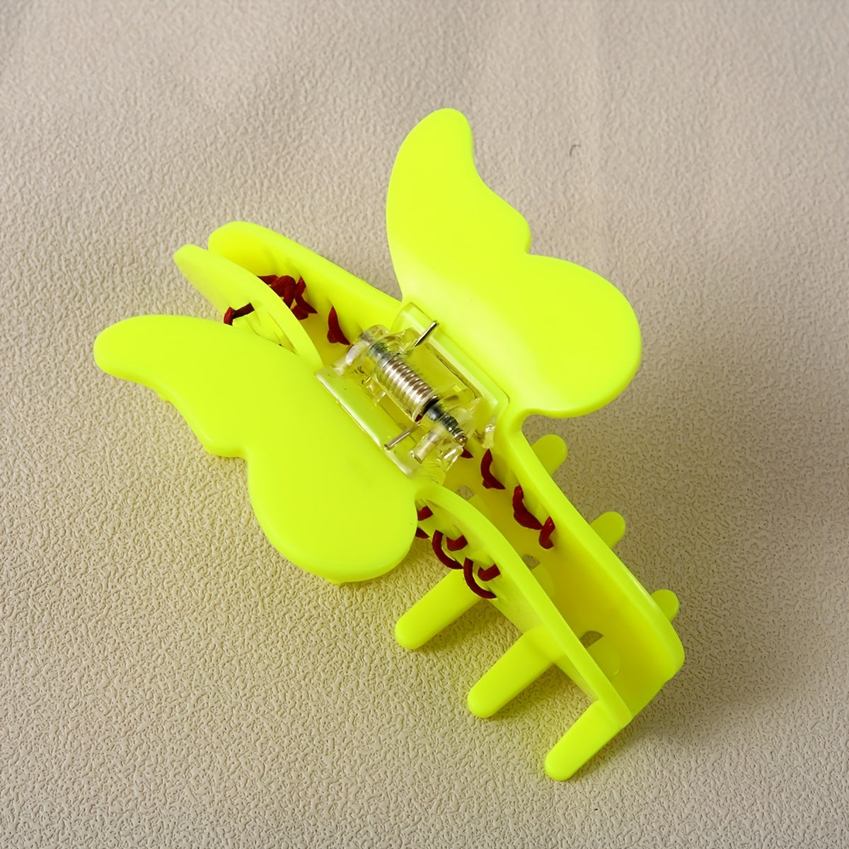 Yellow Baseball Hair Claw Clip Nonslip Ponytail Holder