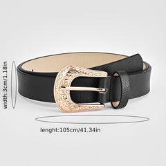 Women's Pu Leather Belt with Pin Buckle Decoration