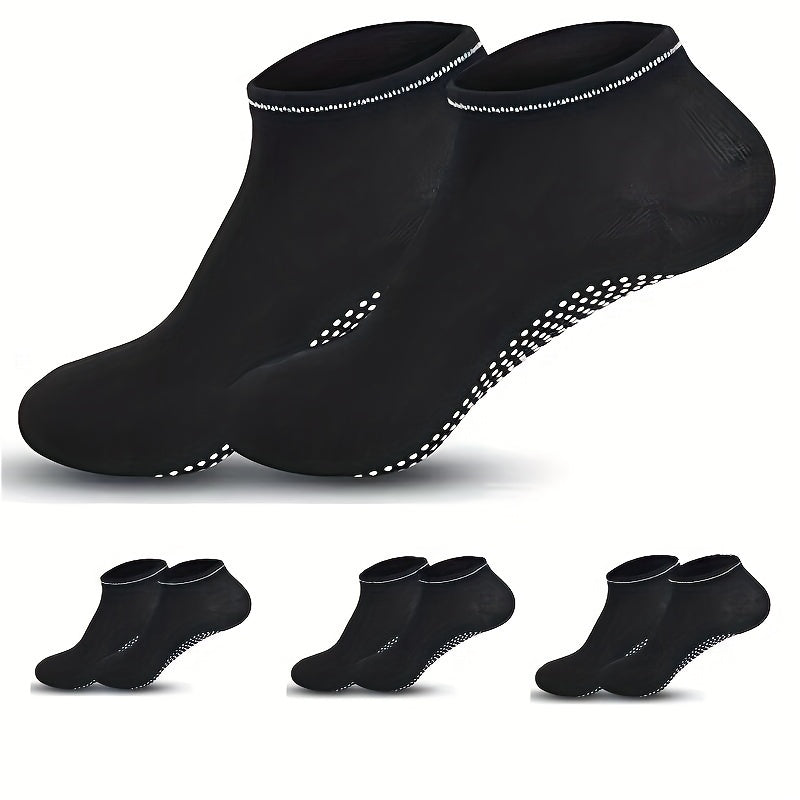 2 Pairs Women's Non-slip Yoga Pilates Socks Breathable Ankle Dance Training Sock