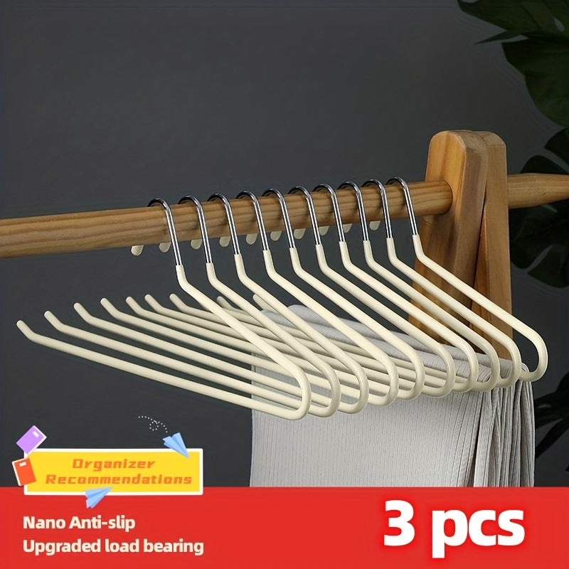 Non-Slip Pants Hanger with Non-Marking Clips for Home Organization