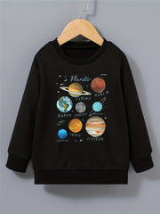 Boy's Solar System Planet Print Sweatshirt