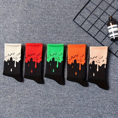 5 Pairs Colorblock Crew Socks Women's Stockings