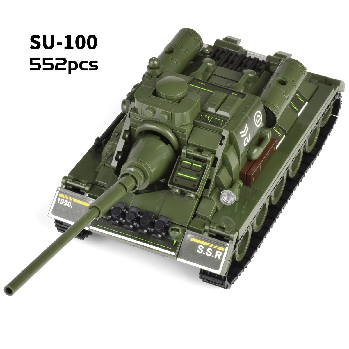 552pcs SU 100 Tank Model Building Blocks Set with Weapon Accessories
