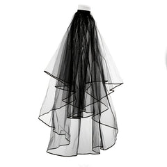 Baroque Wedding Veil with Comb Beaded Bridal Accessory