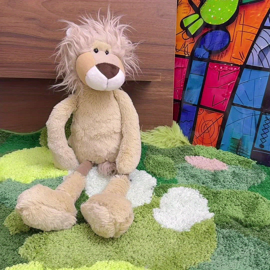 Yellow Lion Plush Toy - Soft & Cuddly Gift for Kids