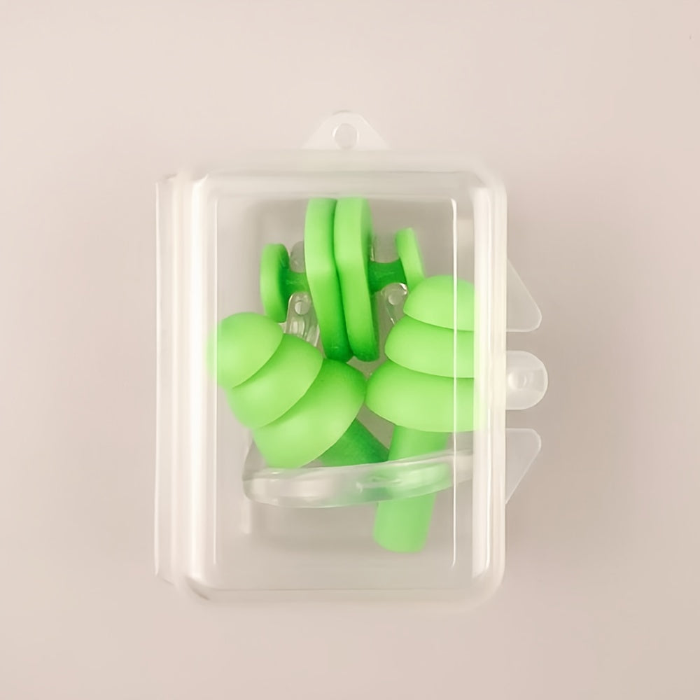 Nose Clip And Earplugs Set with Storage Box Swimming Supplies