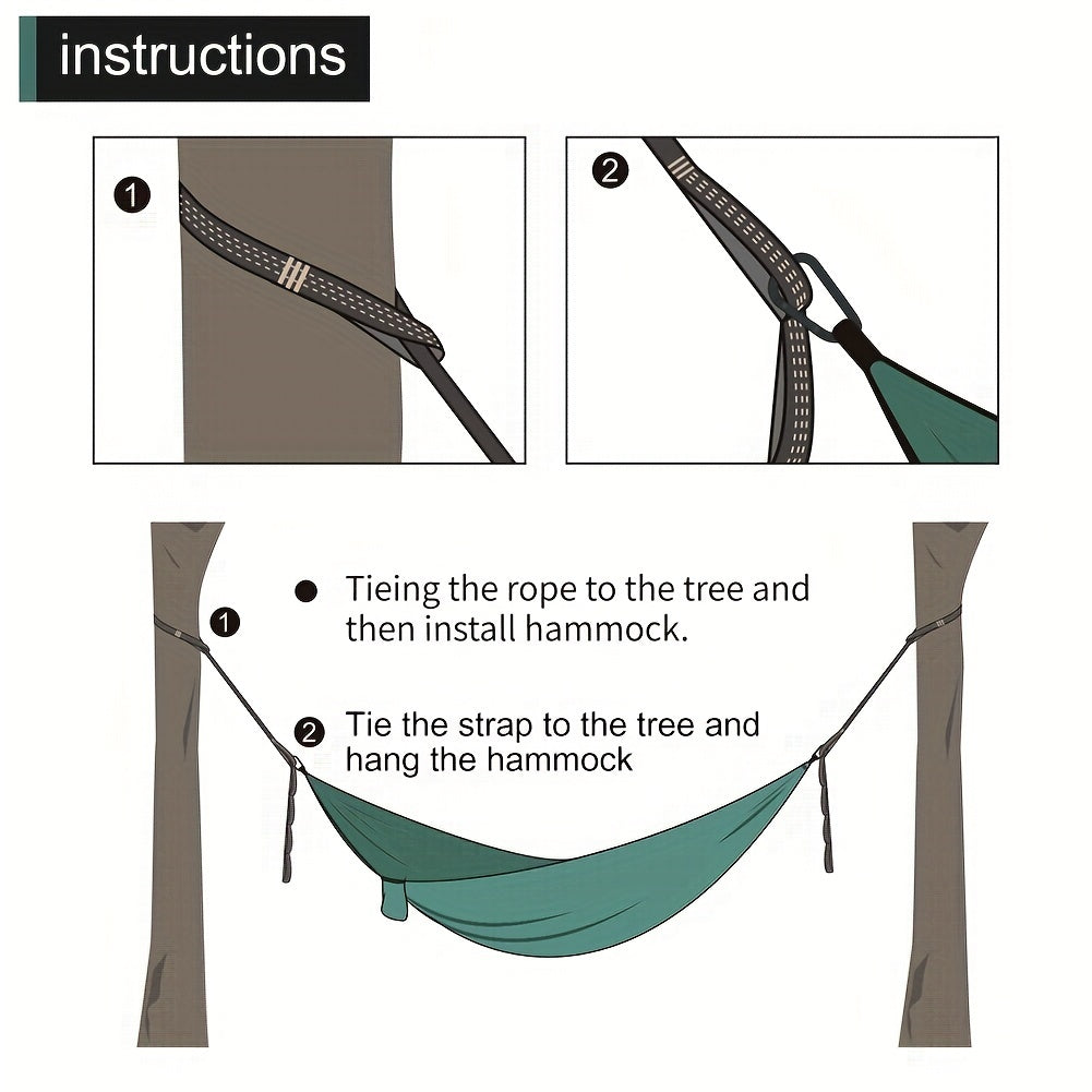 2pcs Hammock Strap Outdoor Tree Hanging Load Bearing Rope