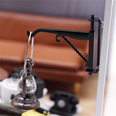 4pcs 1:12 Mini Alloy Hook Stand Model Ornament Hanging Lamp Dollhouse Decoration