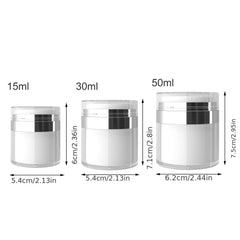 Refillable Airless Pump Jar for Cream and Lotion 15ml 30ml 50ml