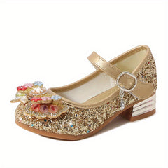 Girls' Cartoon Ballet Shoes With Bow Tie Lightweight Princess Sandals