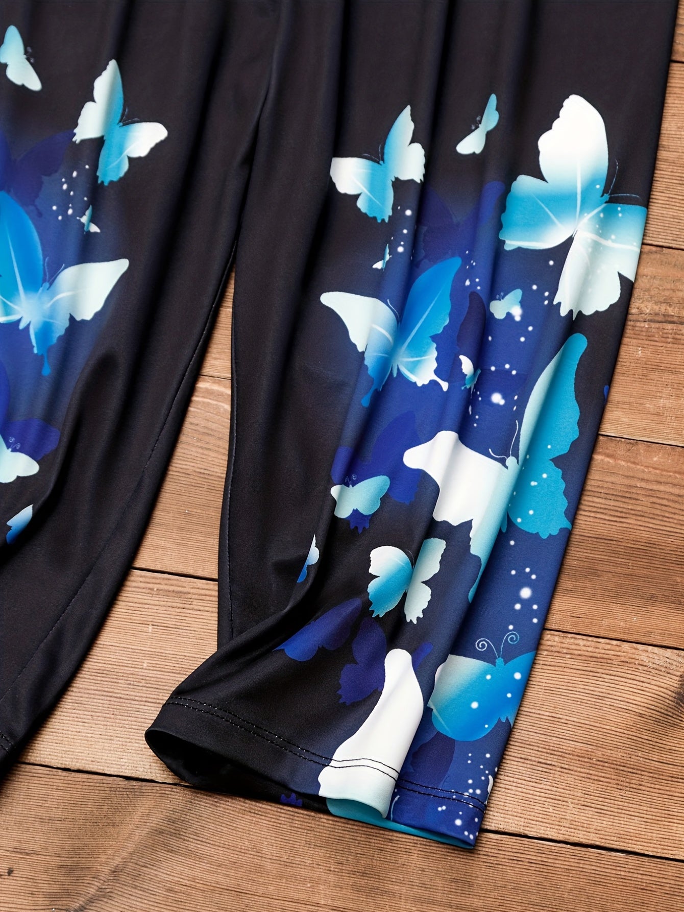 Sunflower Print High Waist Leggings Casual Leggings for Spring & Summer