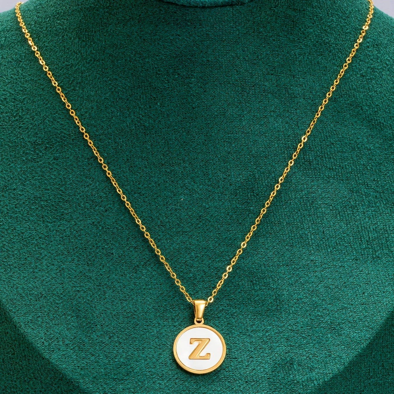 1 Pc 26 Alphabet Pendant Stainless Steel Chain Men Women Hip Hop Jewelry