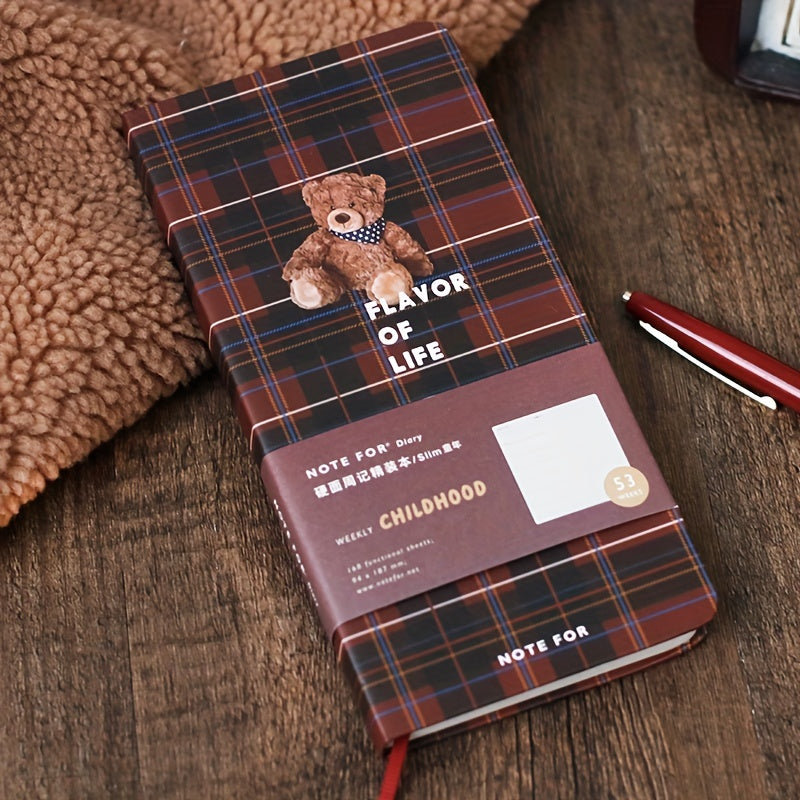 Slim Hardcover Notebook Grid British Plaid Student Planner